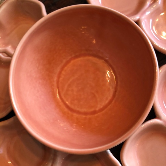 Vintage Belmar of California peach condiment set - Picture 2 of 9